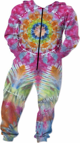 Strawberey Fields zip front onesie
